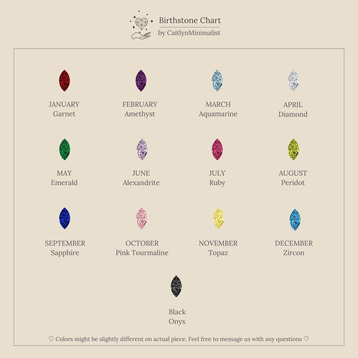 Marquise Infinity Birthstone Ring