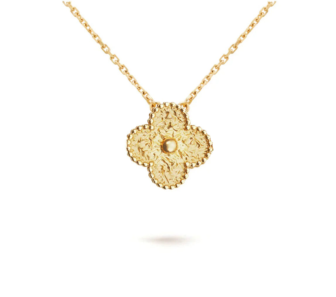 [OAKJURI Jewelry]CLOVER 15MM SINGLE FLOWER NECKLACE COLLECTION