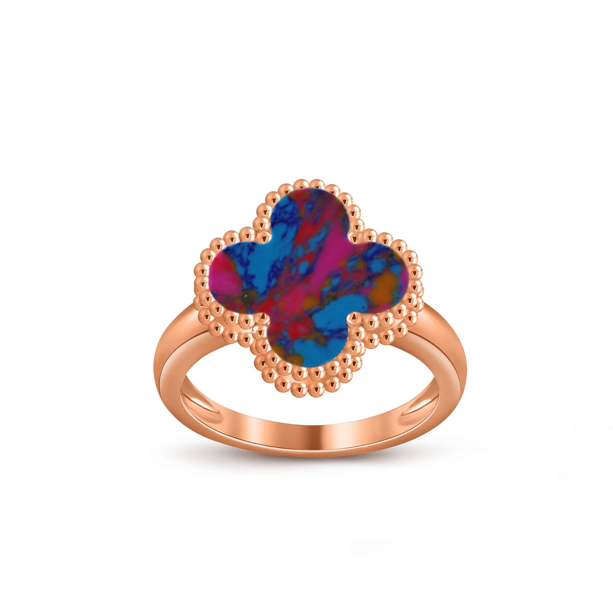 [OAKJURI Jewelry]CLOVER RING ROSE GOLD COLLECTION