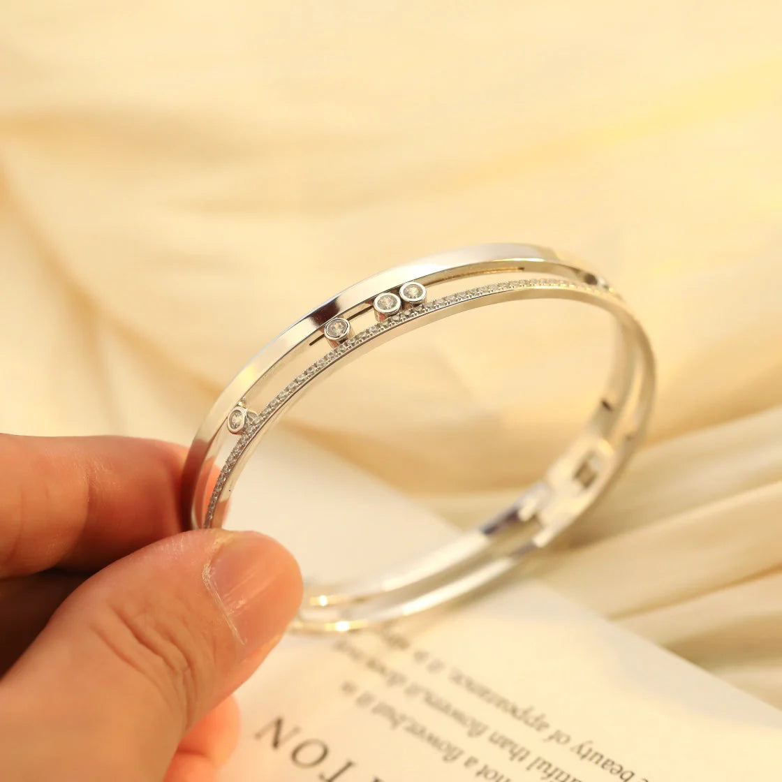 [OAKJURI Jewelry]Move Romane Diamond Bangle Bracelet
