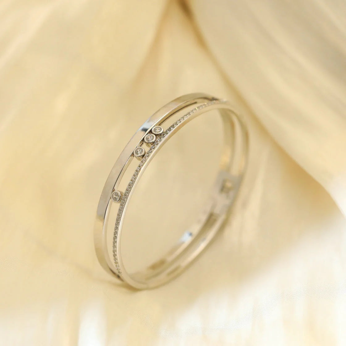[OAKJURI Jewelry]Move Romane Diamond Bangle Bracelet