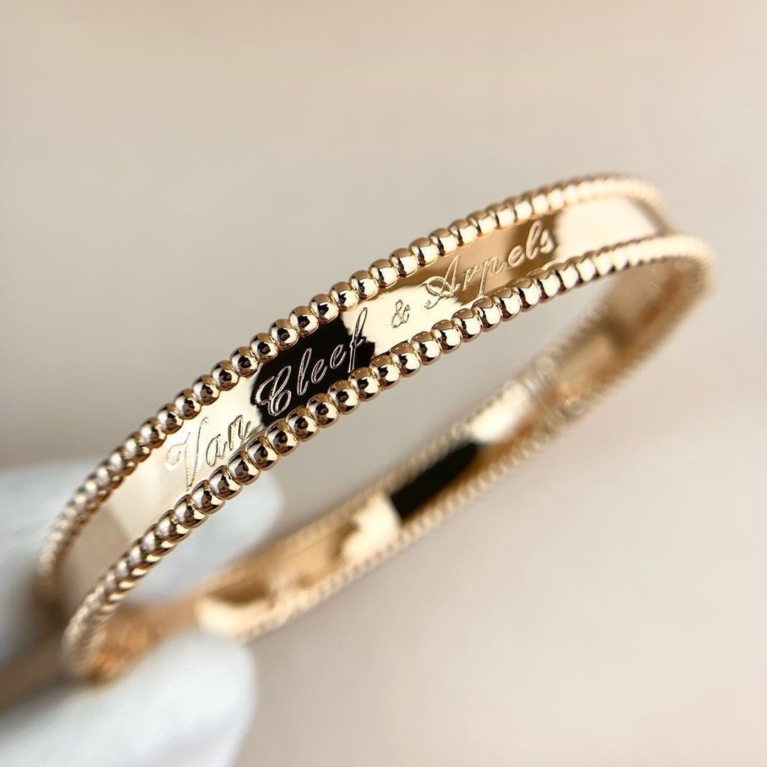 [OAKJURI Jewelry]CLOVER PERLEE BRACELET SIGNATURE ENGRAVING SERIES