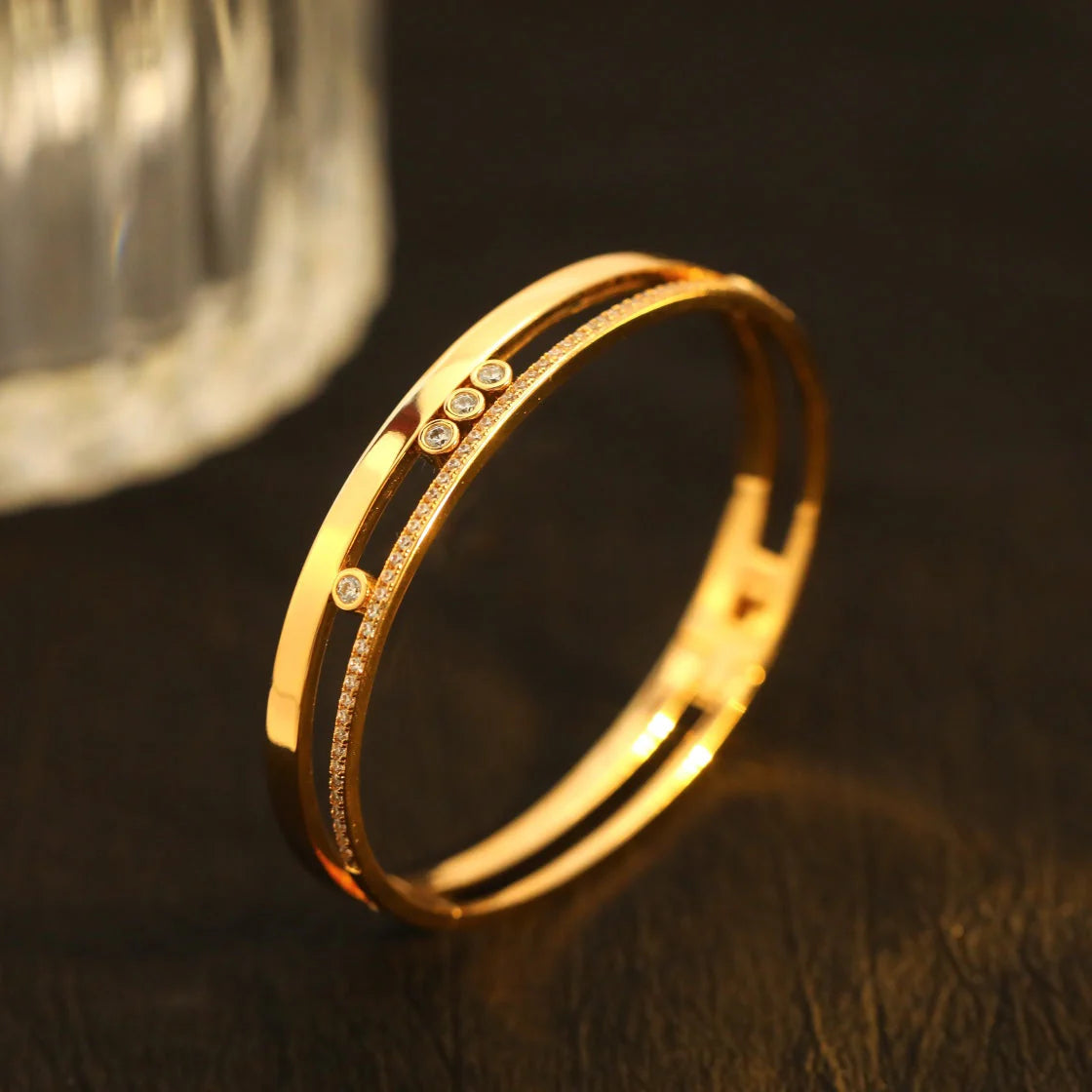 [OAKJURI Jewelry]Move Romane Diamond Bangle Bracelet