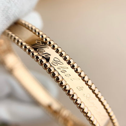 [OAKJURI Jewelry]CLOVER PERLEE BRACELET SIGNATURE ENGRAVING SERIES