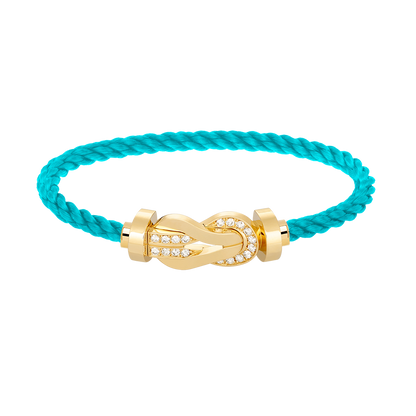 [OAKJURI Jewelry]CHANCE LARGE 8 FIGURE BUCKLE HALF DIAMOND BRACELET GOLD