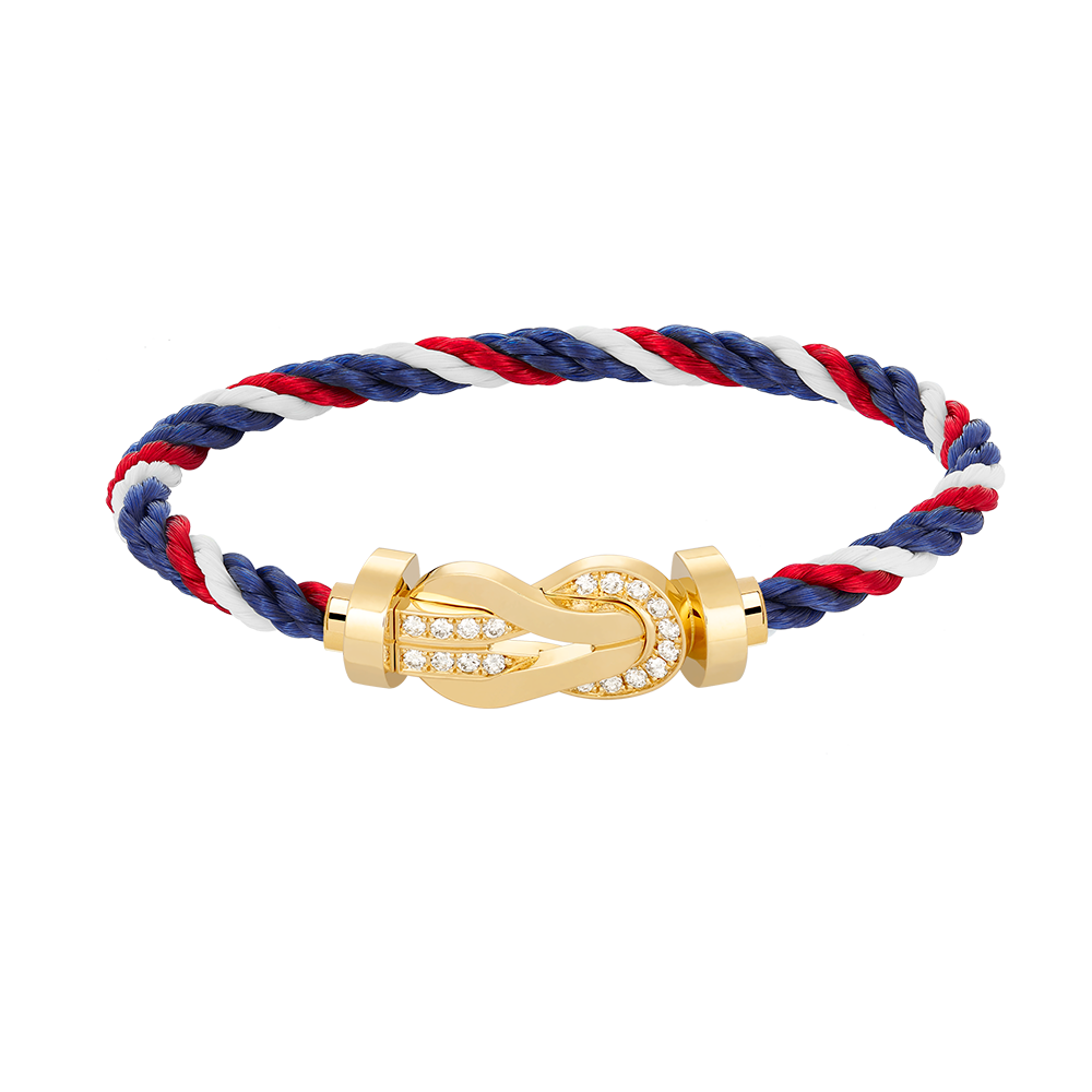 [OAKJURI Jewelry]CHANCE LARGE 8 FIGURE BUCKLE HALF DIAMOND BRACELET GOLD