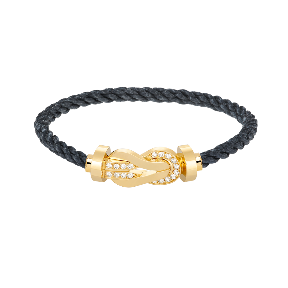 [OAKJURI Jewelry]CHANCE LARGE 8 FIGURE BUCKLE HALF DIAMOND BRACELET GOLD