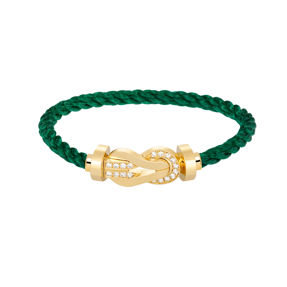 [OAKJURI Jewelry]CHANCE LARGE 8 FIGURE BUCKLE HALF DIAMOND BRACELET GOLD