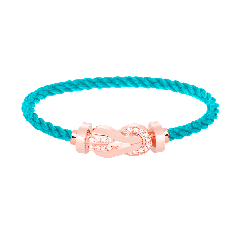 [OAKJURI Jewelry]CHANCE LARGE 8 FIGURE BUCKLE HALF DIAMOND BRACELET ROSE GOLD