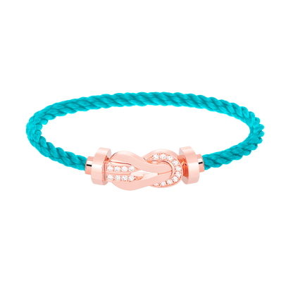 [OAKJURI Jewelry]CHANCE LARGE 8 FIGURE BUCKLE HALF DIAMOND BRACELET ROSE GOLD