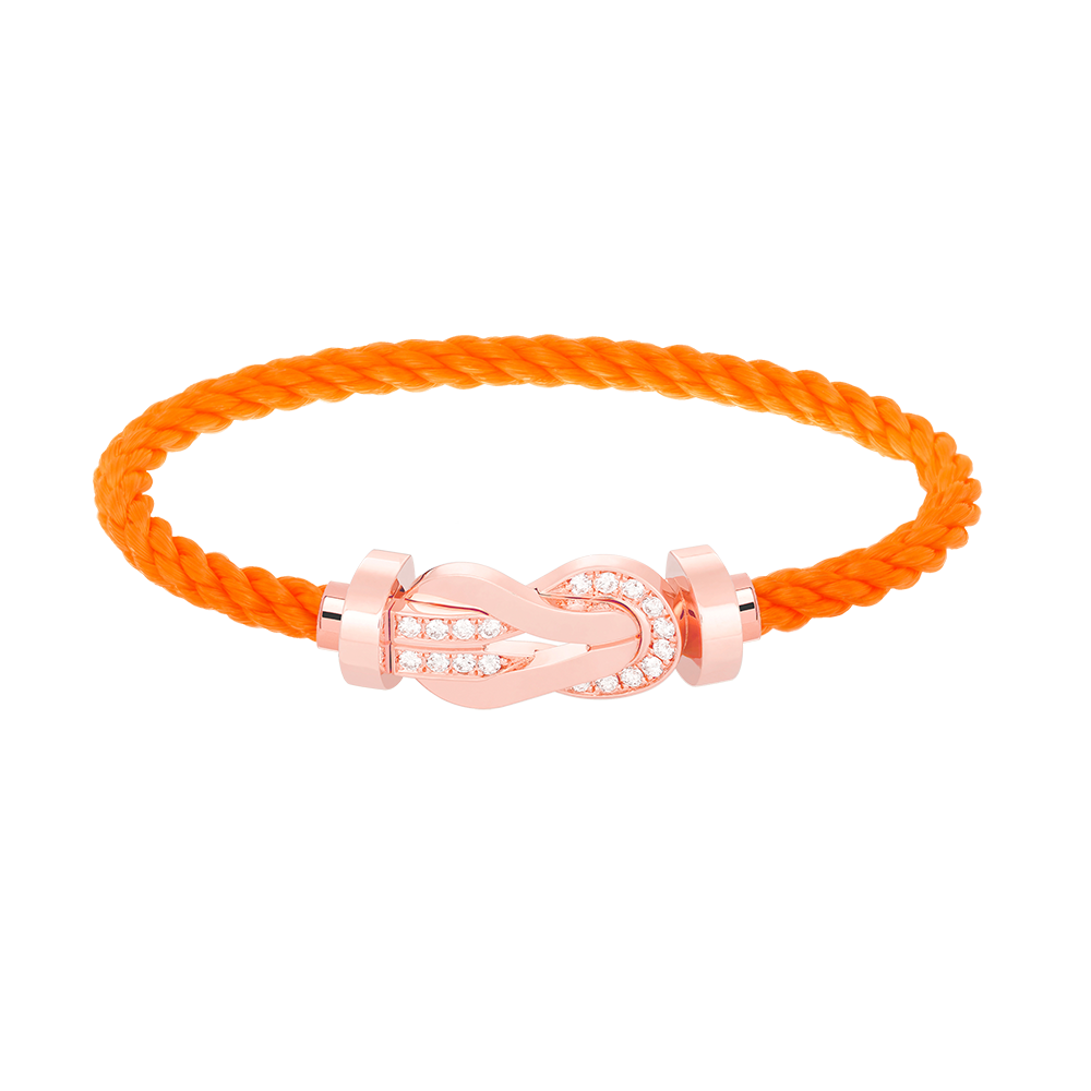 [OAKJURI Jewelry]CHANCE LARGE 8 FIGURE BUCKLE HALF DIAMOND BRACELET ROSE GOLD