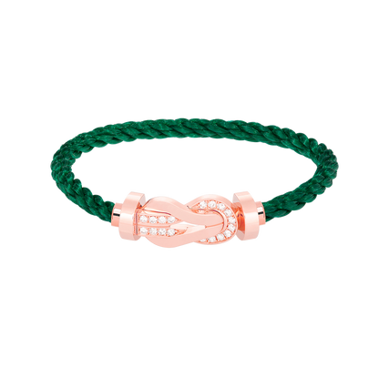 [OAKJURI Jewelry]CHANCE LARGE 8 FIGURE BUCKLE HALF DIAMOND BRACELET ROSE GOLD