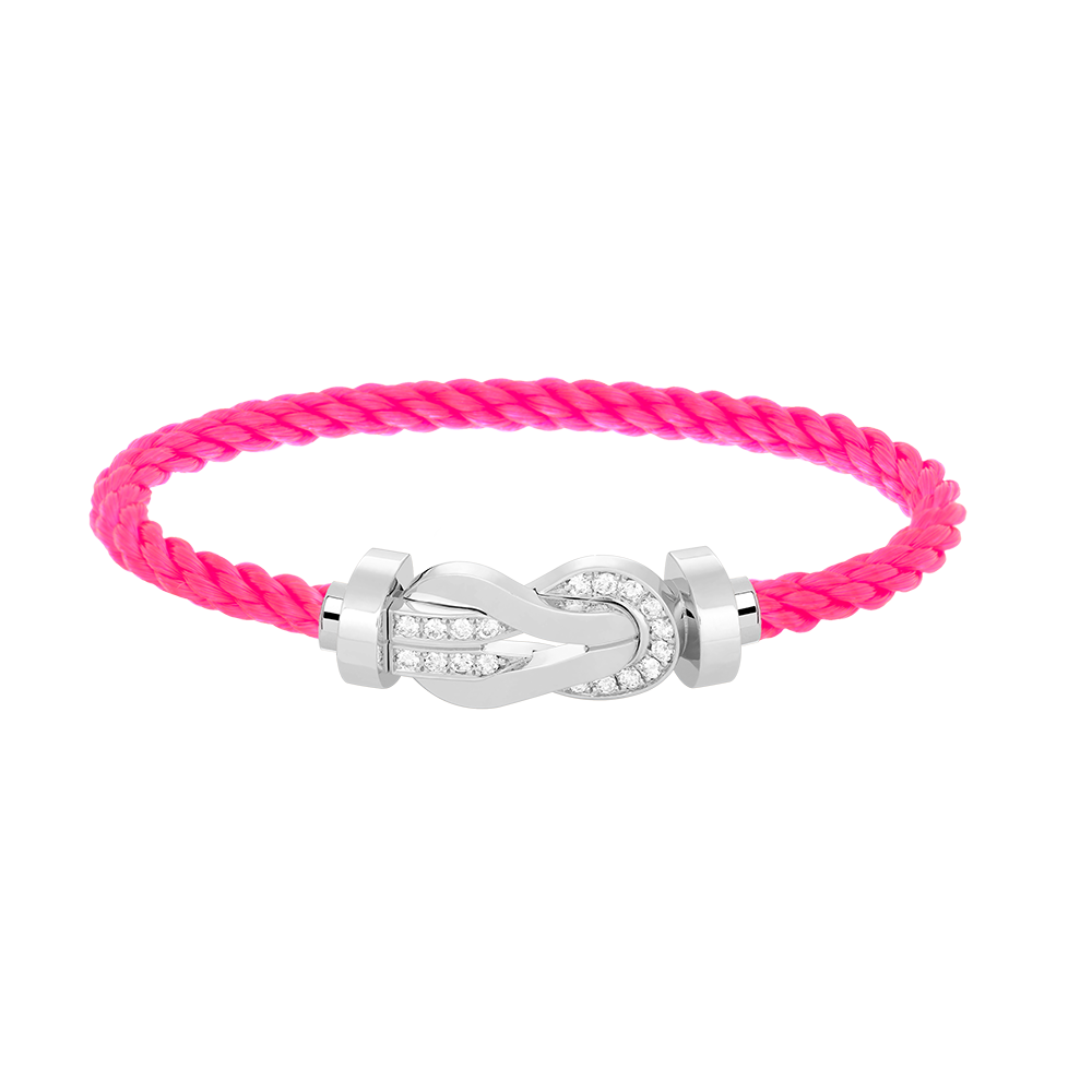 [OAKJURI Jewelry]CHANCE LARGE 8 FIGURE BUCKLE HALF DIAMOND BRACELET SILVER
