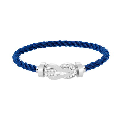 [OAKJURI Jewelry]CHANCE LARGE 8 FIGURE BUCKLE HALF DIAMOND BRACELET SILVER