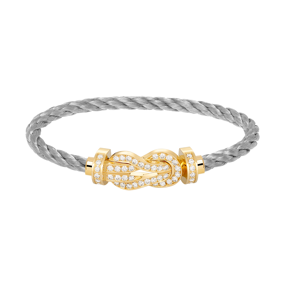 [OAKJURI Jewelry]CHANCE LARGE 8 FIGURE BUCKLE FULLDIAMOND BRACELET GOLD