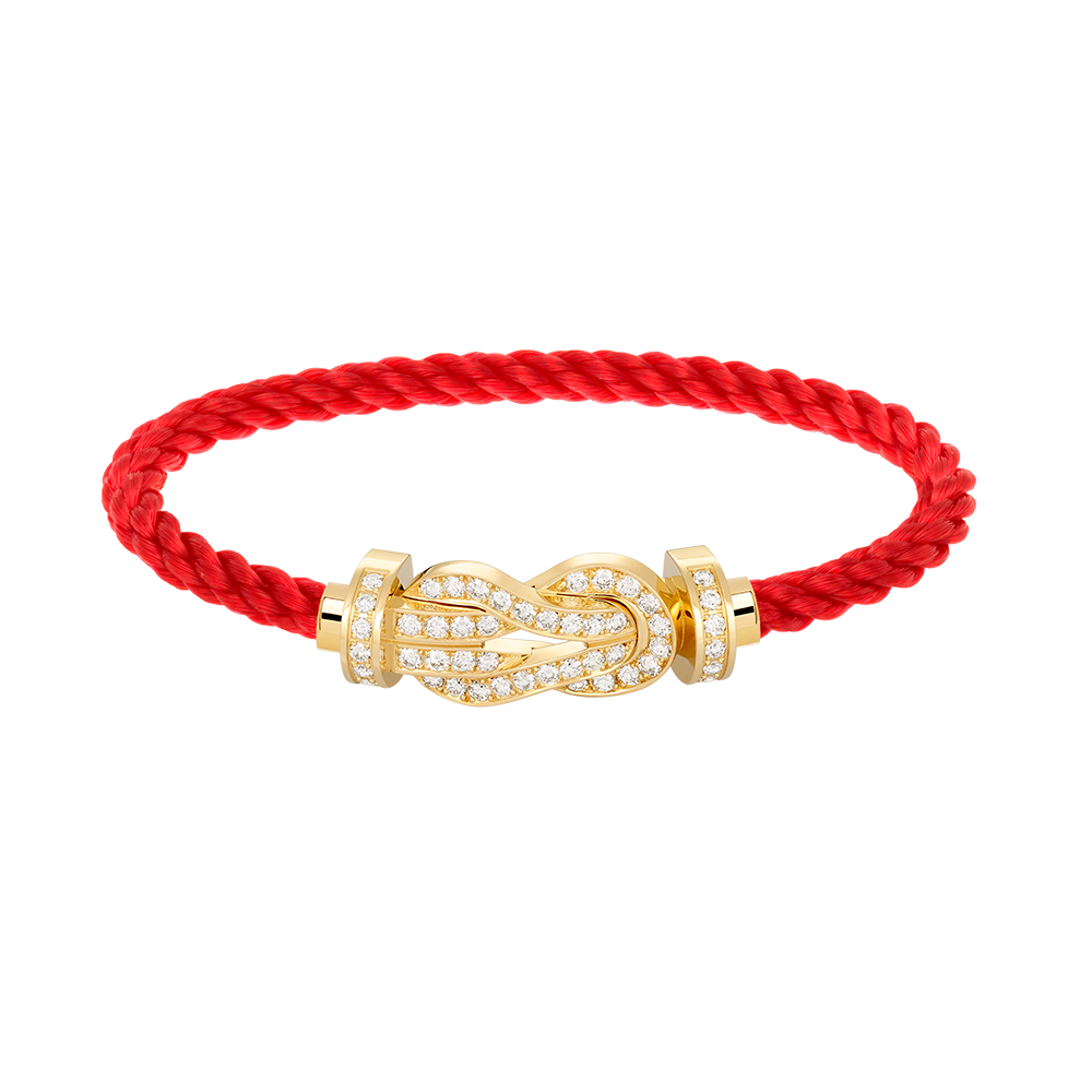[OAKJURI Jewelry]CHANCE LARGE 8 FIGURE BUCKLE FULLDIAMOND BRACELET GOLD