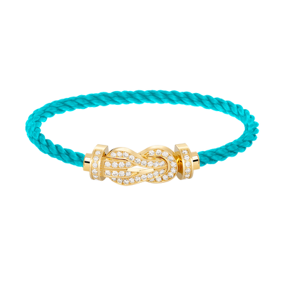 [OAKJURI Jewelry]CHANCE LARGE 8 FIGURE BUCKLE FULLDIAMOND BRACELET GOLD