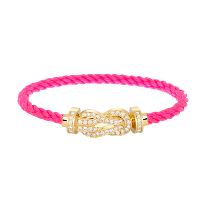 [OAKJURI Jewelry]CHANCE LARGE 8 FIGURE BUCKLE FULLDIAMOND BRACELET GOLD
