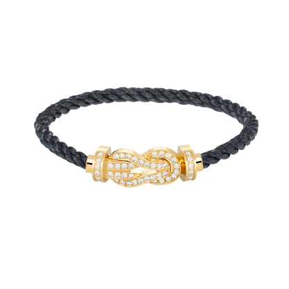[OAKJURI Jewelry]CHANCE LARGE 8 FIGURE BUCKLE FULLDIAMOND BRACELET GOLD