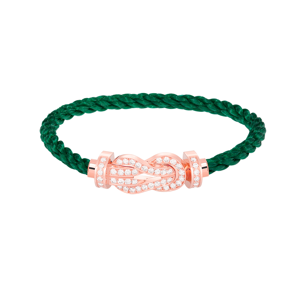 [OAKJURI Jewelry]CHANCE LARGE 8 FIGURE BUCKLE FULL DIAMOND BRACELET ROSE GOLD