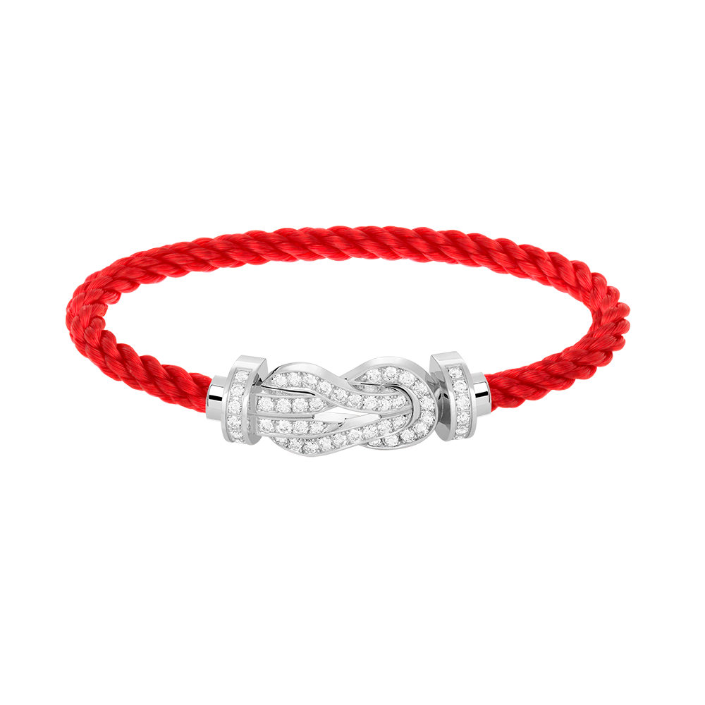 [OAKJURI Jewelry]CHANCE LARGE 8 FIGURE BUCKLE FULL DIAMOND BRACELET SILVER