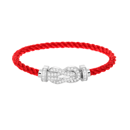 [OAKJURI Jewelry]CHANCE LARGE 8 FIGURE BUCKLE FULL DIAMOND BRACELET SILVER