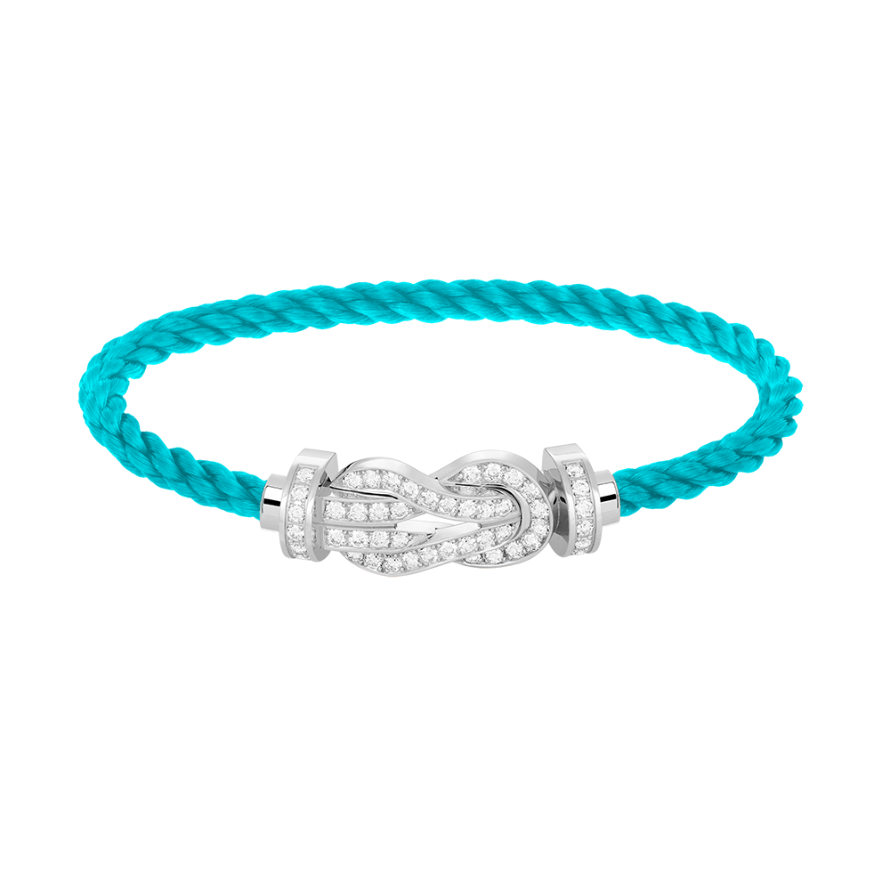 [OAKJURI Jewelry]CHANCE LARGE 8 FIGURE BUCKLE FULL DIAMOND BRACELET SILVER
