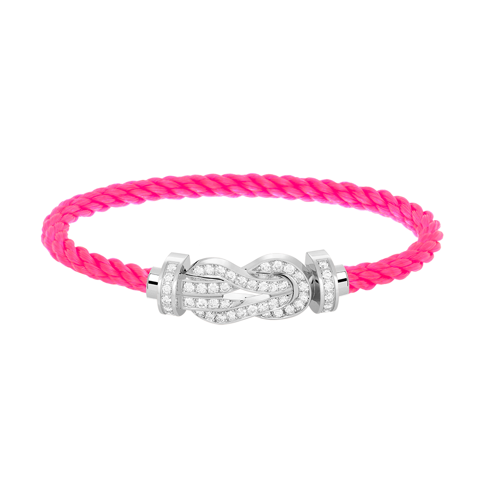 [OAKJURI Jewelry]CHANCE LARGE 8 FIGURE BUCKLE FULL DIAMOND BRACELET SILVER