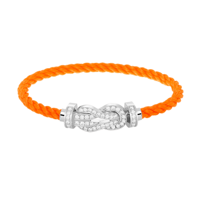 [OAKJURI Jewelry]CHANCE LARGE 8 FIGURE BUCKLE FULL DIAMOND BRACELET SILVER
