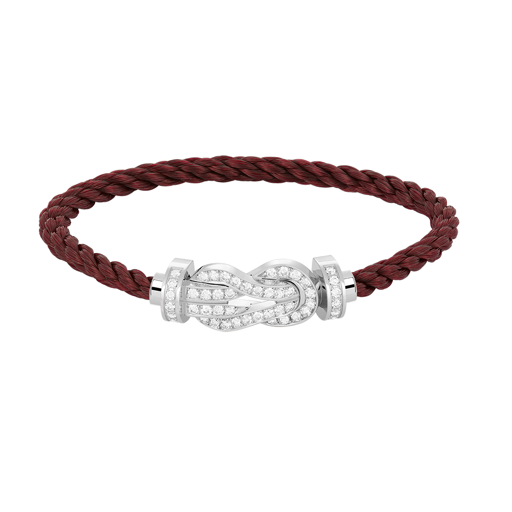 [OAKJURI Jewelry]CHANCE LARGE 8 FIGURE BUCKLE FULL DIAMOND BRACELET SILVER