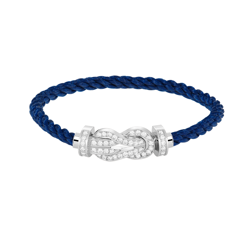 [OAKJURI Jewelry]CHANCE LARGE 8 FIGURE BUCKLE FULL DIAMOND BRACELET SILVER