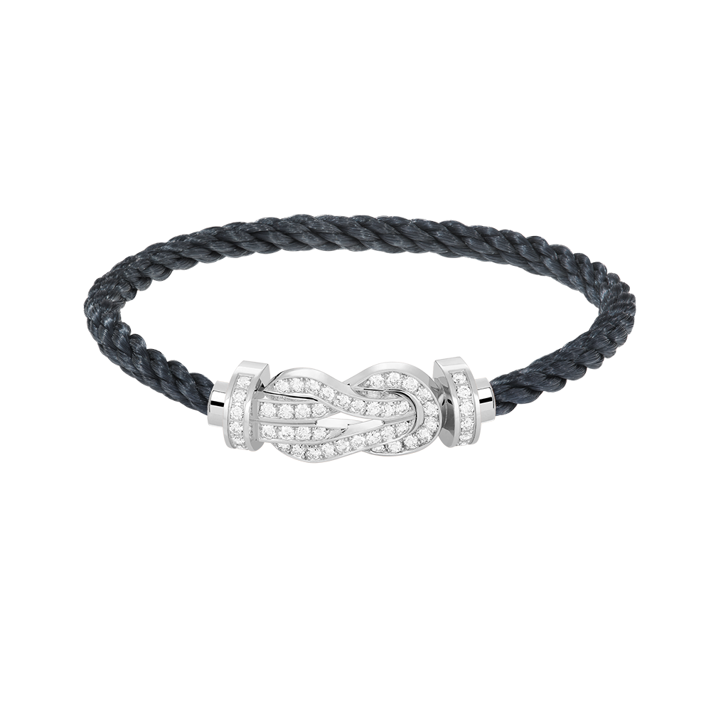 [OAKJURI Jewelry]CHANCE LARGE 8 FIGURE BUCKLE FULL DIAMOND BRACELET SILVER