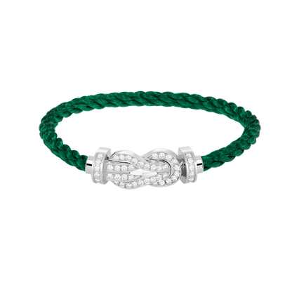 [OAKJURI Jewelry]CHANCE LARGE 8 FIGURE BUCKLE FULL DIAMOND BRACELET SILVER