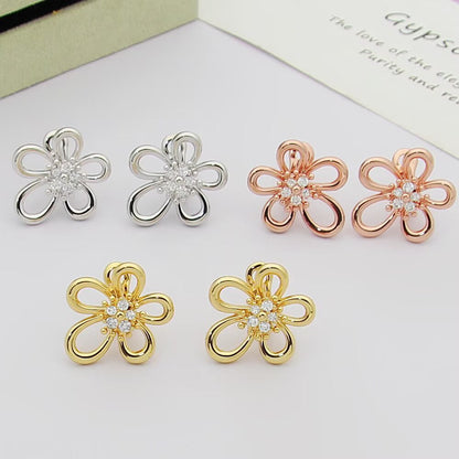 [OAKJURI Jewelry] FLOWERLACE EARRING 5 DIAMONDS