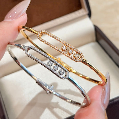 [OAKJURI Jewelry]Move Pavé Diamond Bangle Bracelet M
