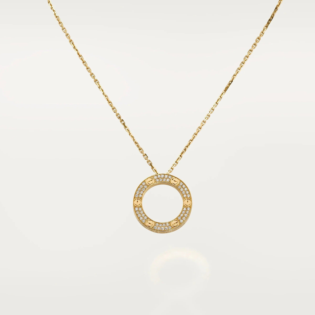 [OAKJURI Jewelry] LOVE NECKLACE 16MM  FULL DIAMOND