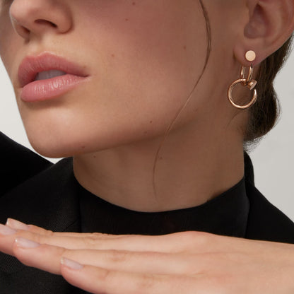 [OAKJURI Jewelry] JUSTE NO DIAMOND DOUBLE EARRINGS