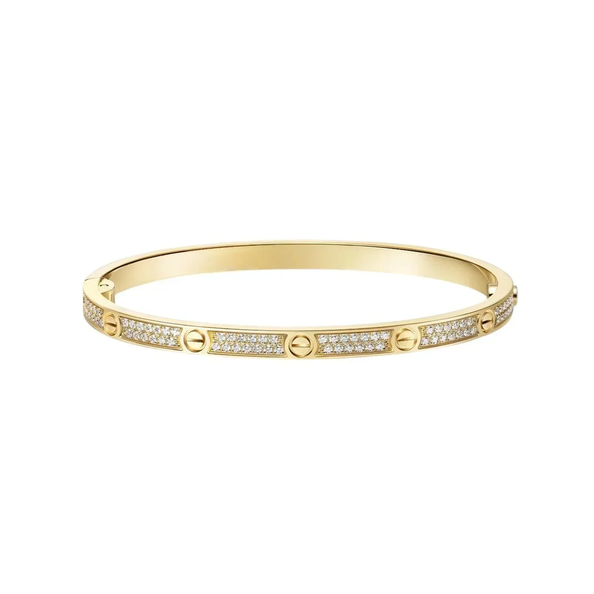 [OAKJURI Jewelry] JUSTE Diamond & LOVE Diamond-Paved Bracelet Stack Set
