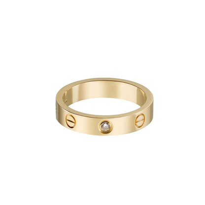 [OAKJURI Jewelry] LOVE 4MM 1 DIAMOND RING