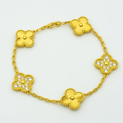 [OAKJURI Jewelry] CLOVER 5 MOTIF LASER BRACELET COLLECTION