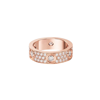 [OAKJURI Jewelry] LOVE 5.5MM FULL-PAVE 6-DIAMOND RING