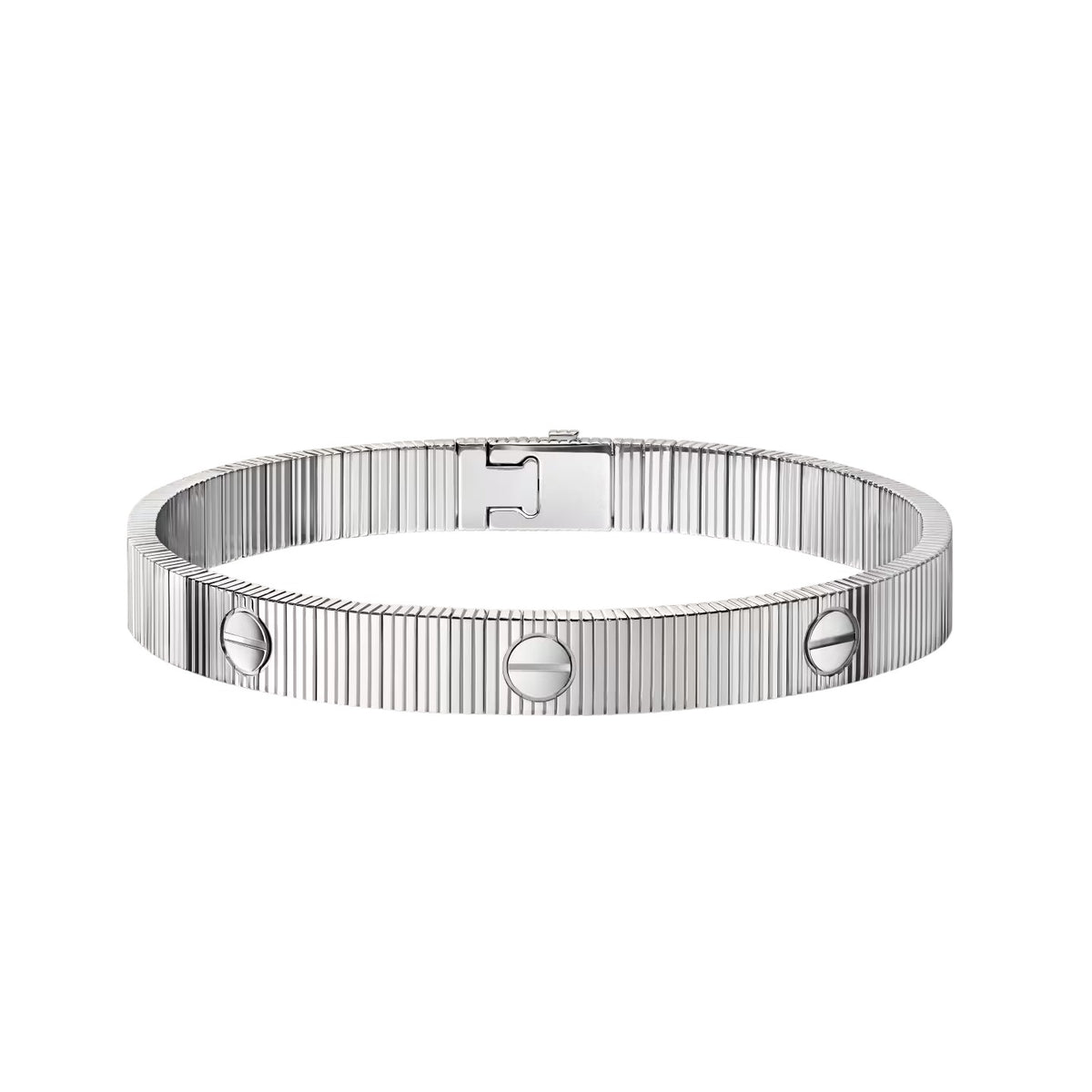 [OAKJURI Jewelry]Clover & Love Sliver 2-Piece Bracelet Stack Set