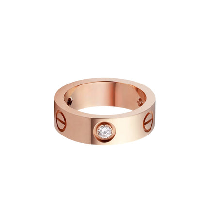 [OAKJURI Jewelry] LOVE 5.5MM 3 DIAMOND RING