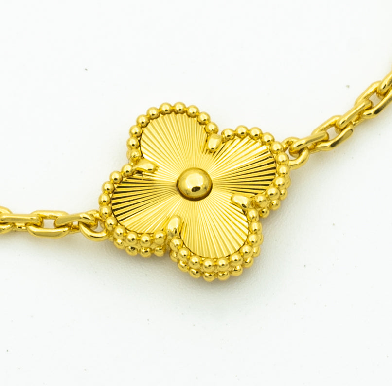 [OAKJURI Jewelry] CLOVER 5 MOTIF LASER BRACELET COLLECTION