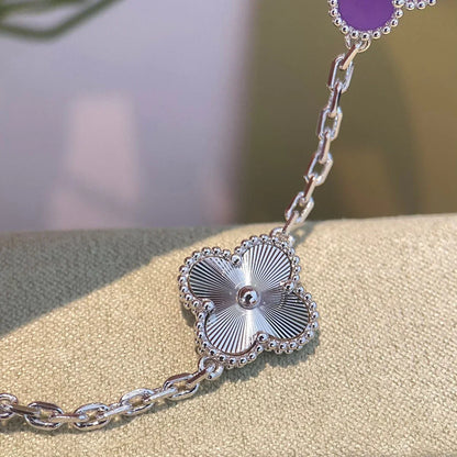 [OAKJURI Jewelry] CLOVER 5 MOTIF VIOLET BRACELET COLLECTION