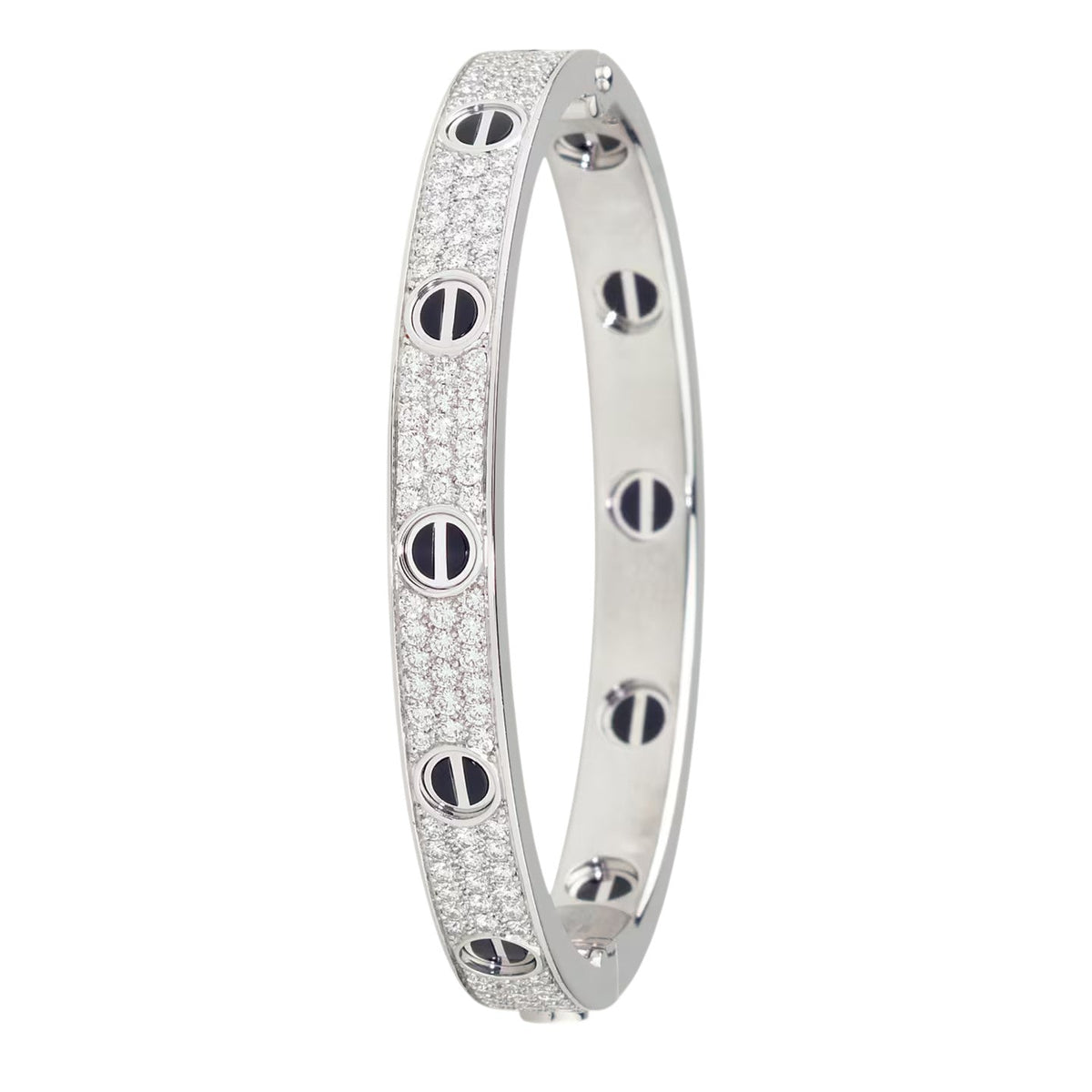 [OAKJURI Jewelry] LOVE BRACELET 6.1MM DIAMOND-PAVED CERAMIC