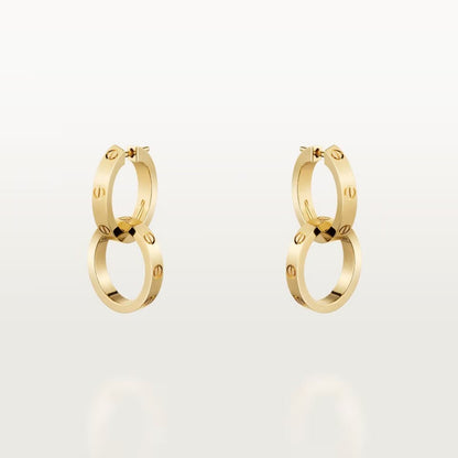 [OAKJURI Jewelry] LOVE 3.3MM DANGLE EARRINGS