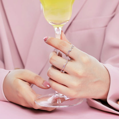 [Lumi Jewellery]Ornate Vibrant Round Cut Daily Ring