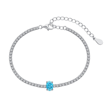 [Lumi Jewellery]0.75 Carat Exquisite Oval Cut Daily Bracelet