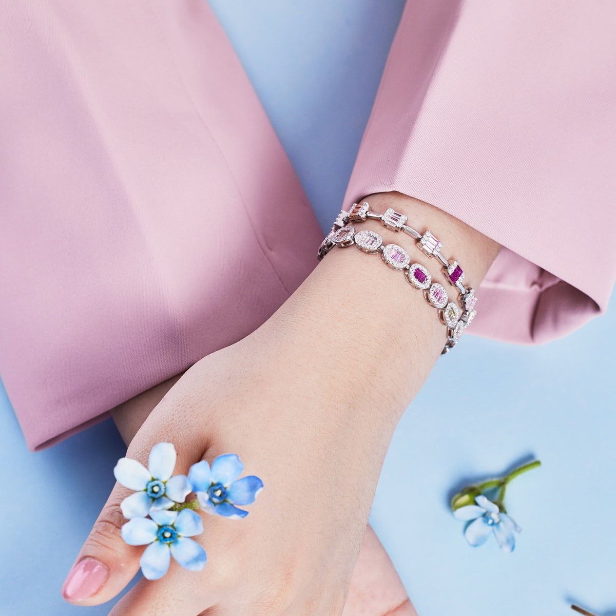 [Lumi Jewellery]Dainty Charming Emerald Cut Daily Bracelet